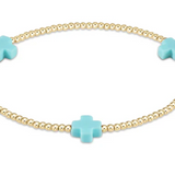 Signature Cross Small 2mm Gold Bracelet