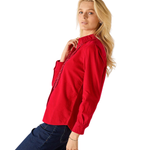 Tuxedo Ruffle Shirt-Voyageurs By Mersea-TOP-00363