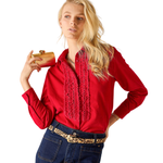 Tuxedo Ruffle Shirt-Voyageurs By Mersea-TOP-00363