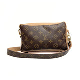 Val Shoulder Bag in Bronze Leather | Upcycled LV