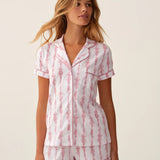 Women's Pima Shortie Short Set | Pink Mayfair Toile