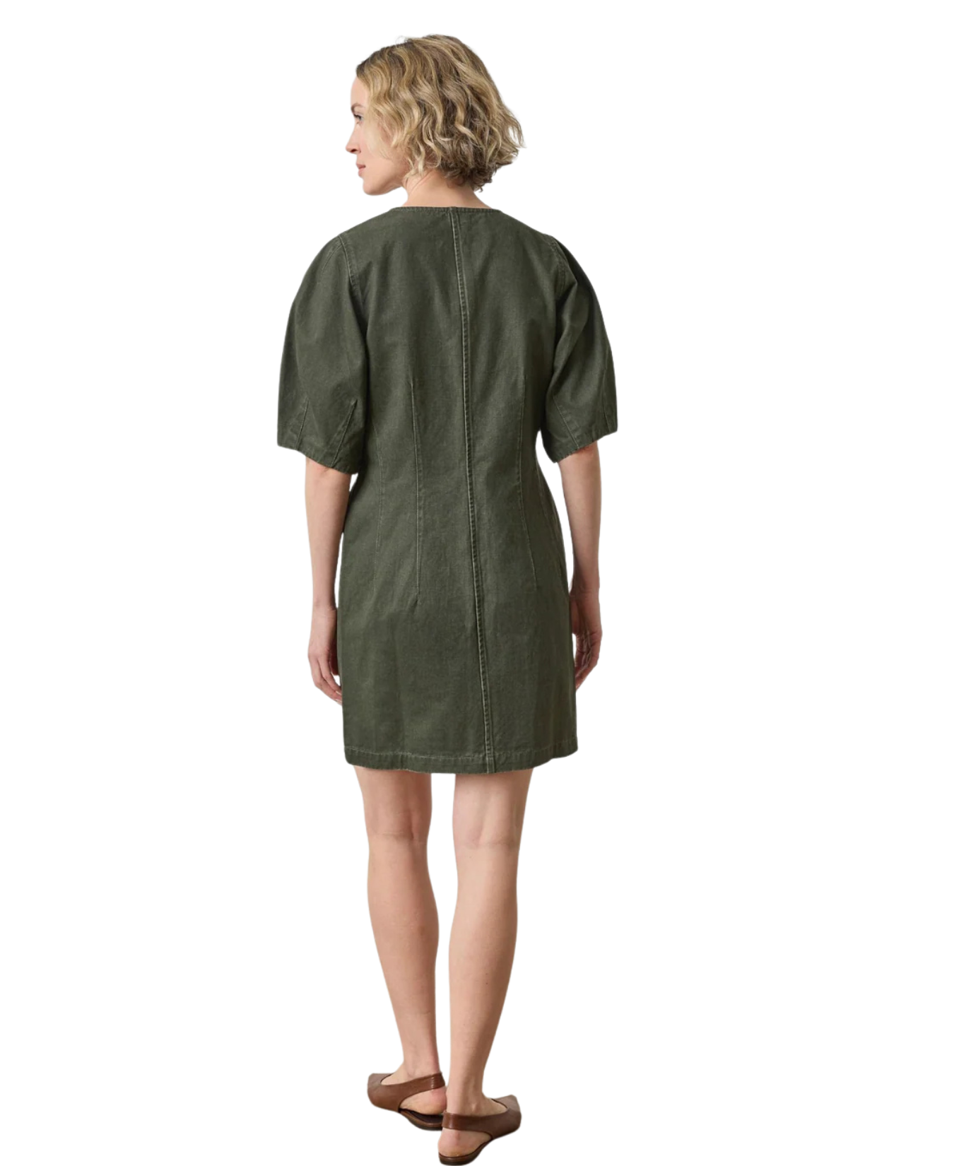 Washed Twill Full Sleeve Shirt Dress_Lilla P_PA3544-JPR
