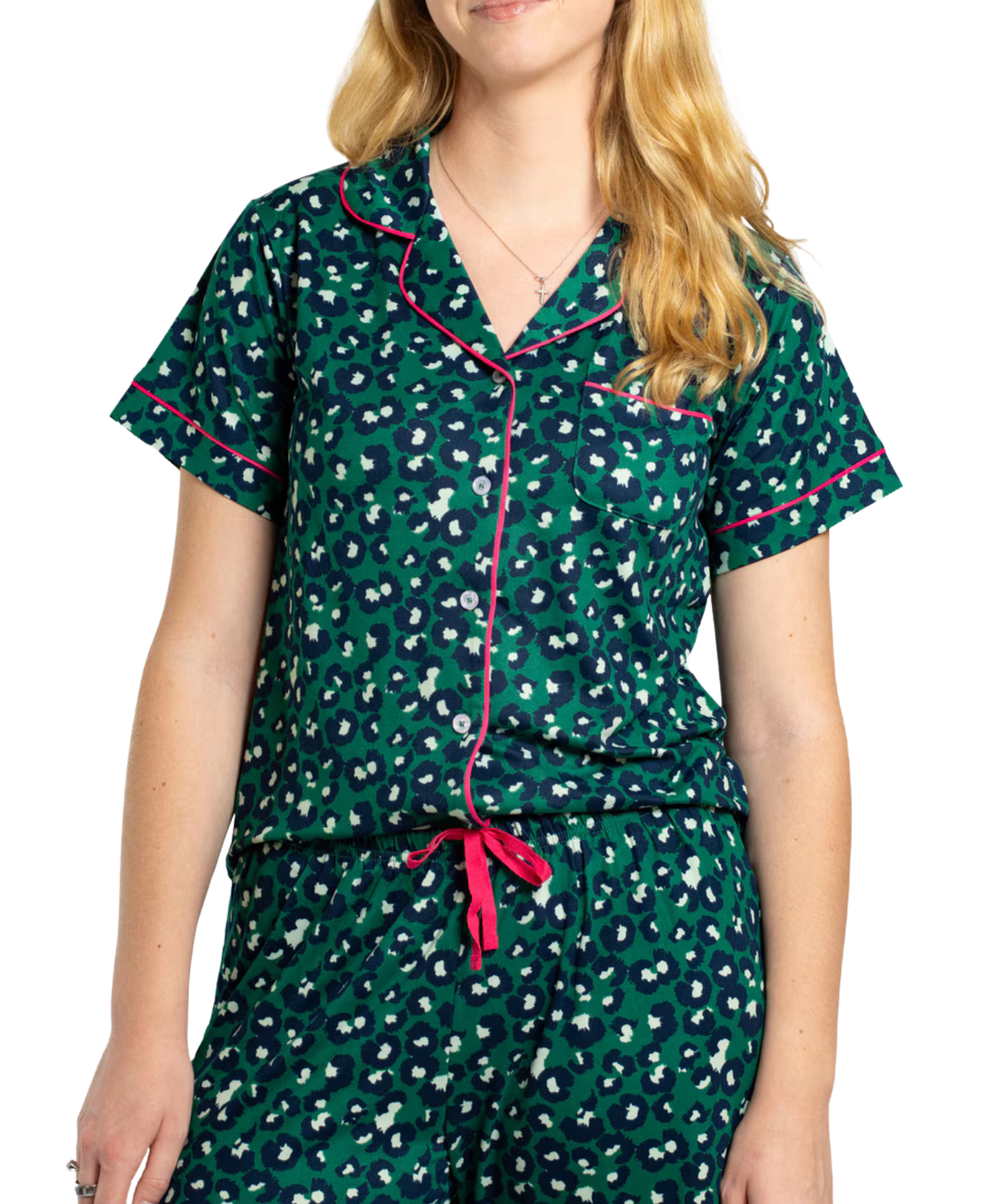 Whitney Short Sleeve Button Up Sleep Shirt_The Royal Standard_273261413