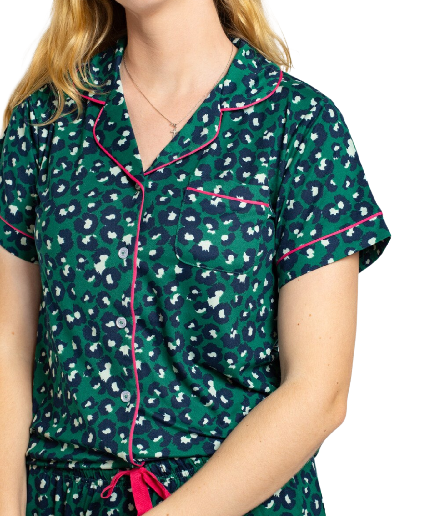 Whitney Short Sleeve Button Up Sleep Shirt_The Royal Standard_273261413