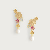 Wildflower Pearl Drop Earring-AnabelAram-14121115524