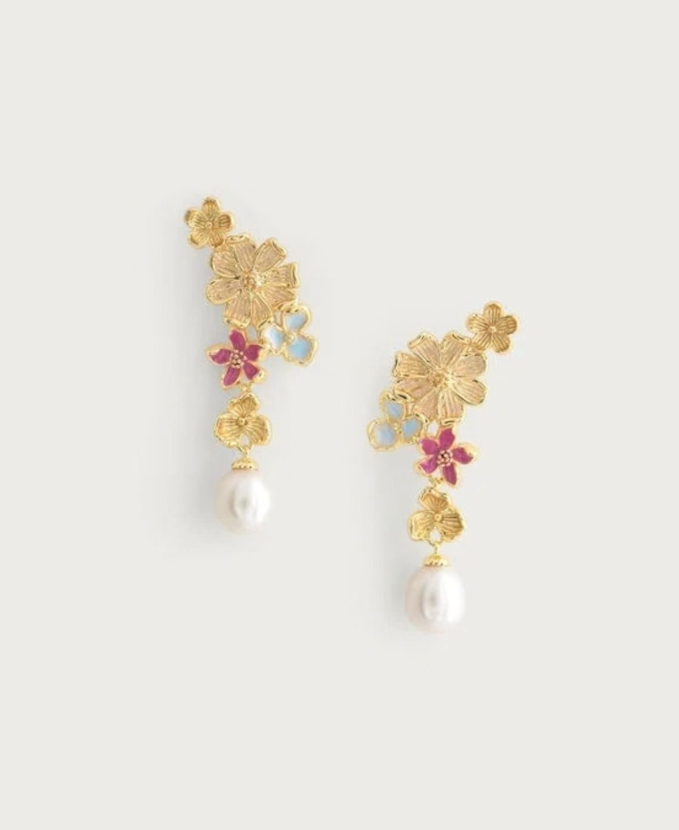 Wildflower Pearl Drop Earring-AnabelAram-14121115524
