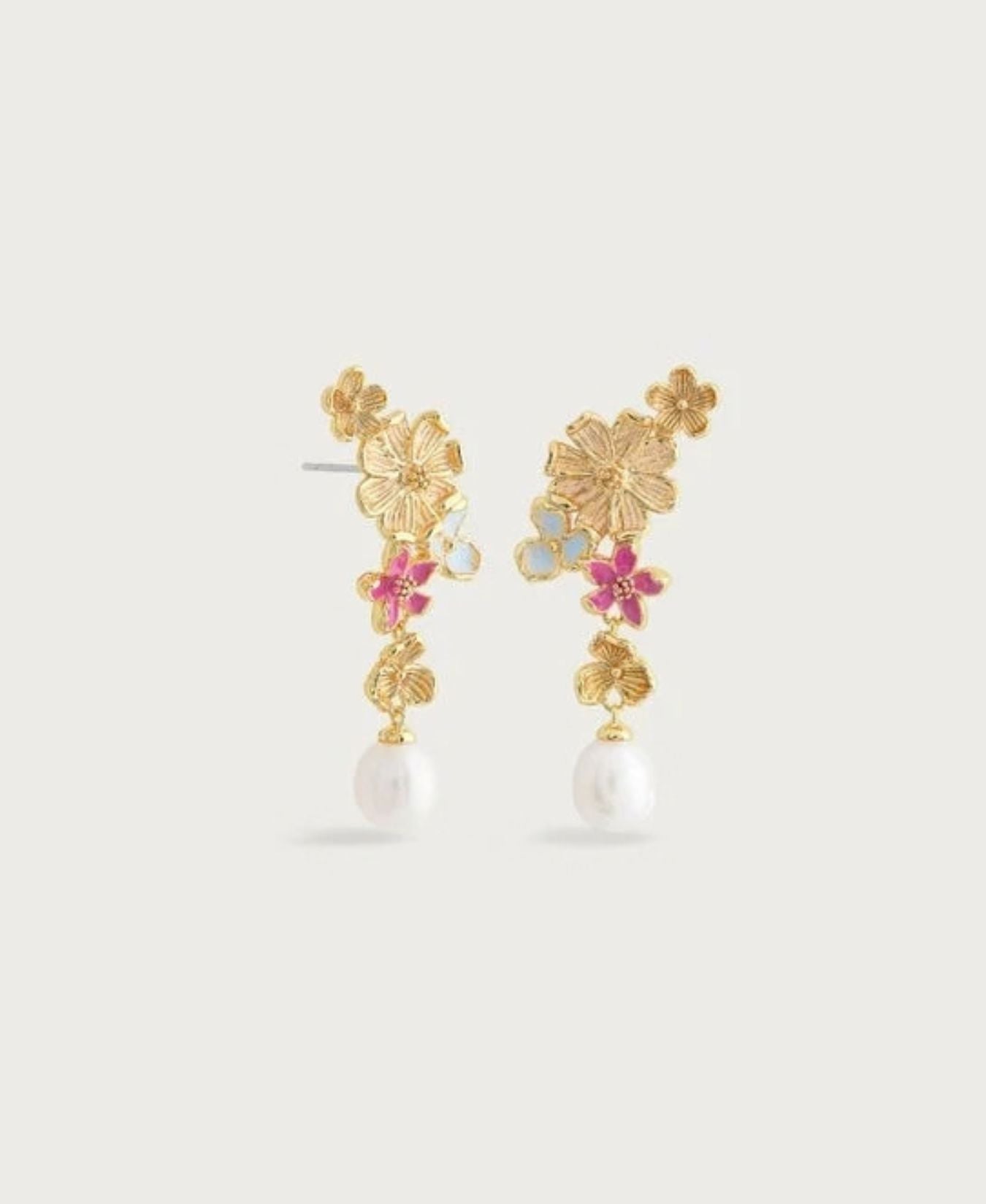 Wildflower Pearl Drop Earring-AnabelAram-14121115524