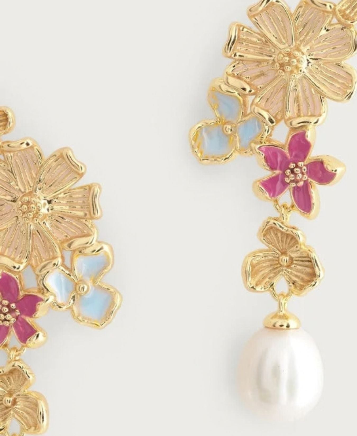 Wildflower Pearl Drop Earring-AnabelAram-14121115524