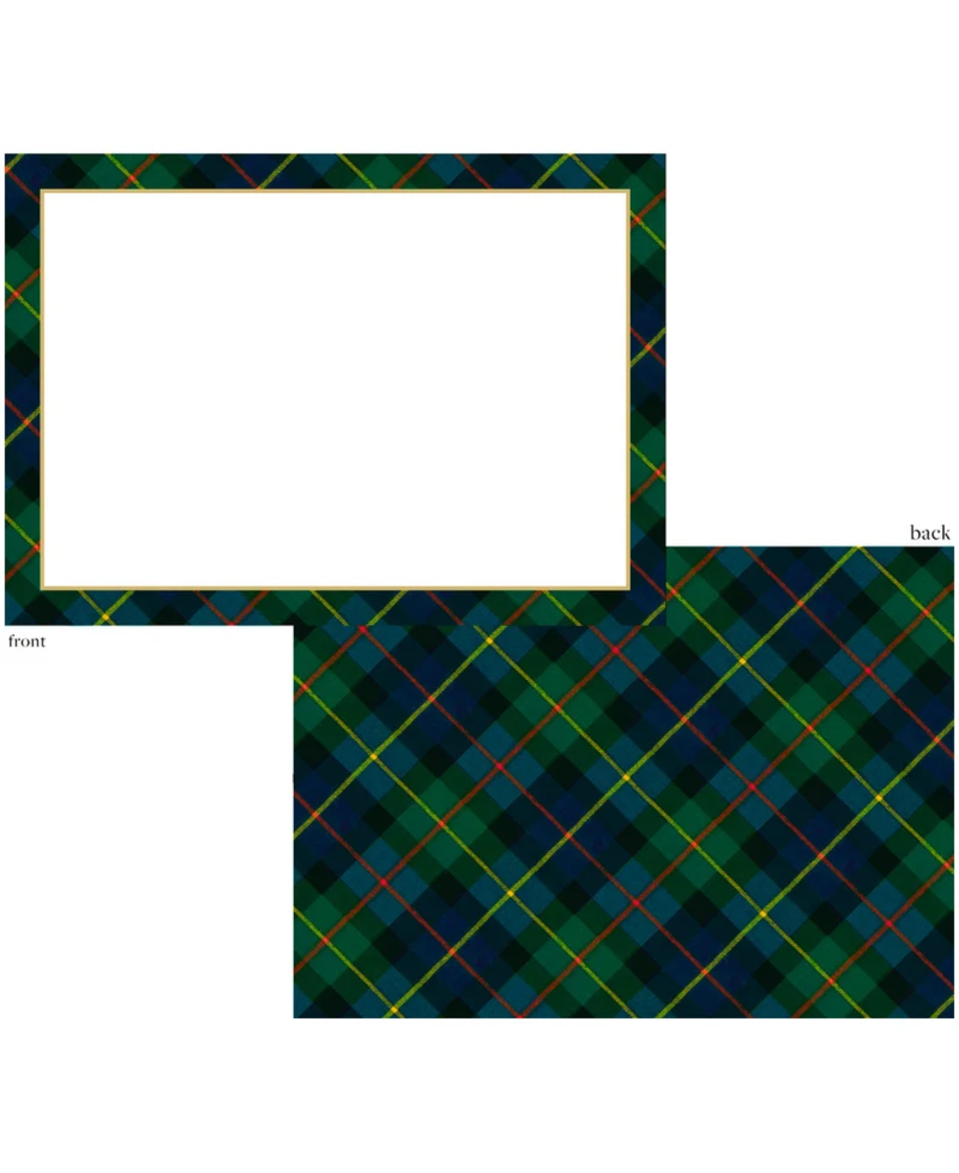 William Tartan Correspondence Cards-Caspari, Inc-96622CCU12
