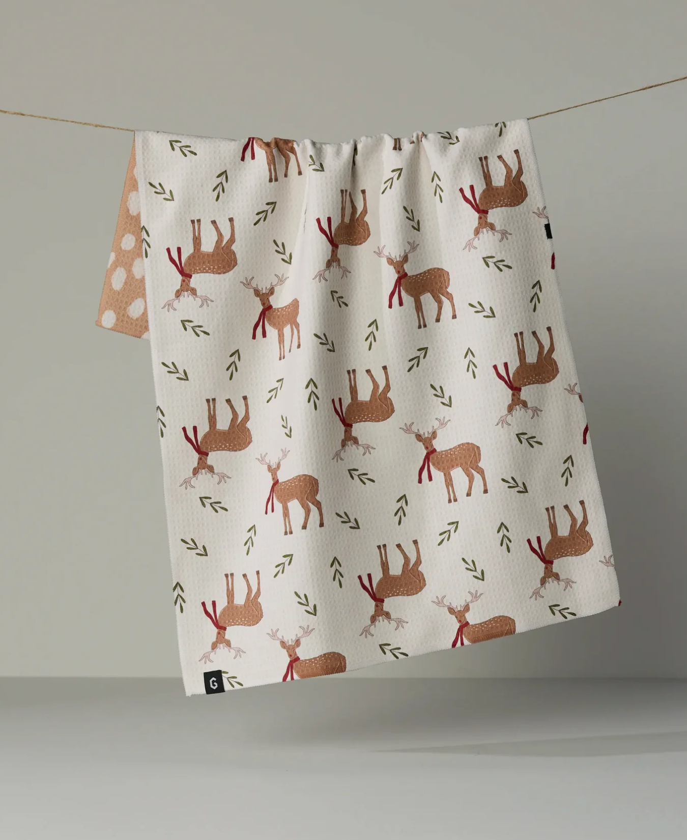 Winter Reindeer Luxe Kitchen Towel-Geometry-TT-DBL-MF-WINTER-REINDEER