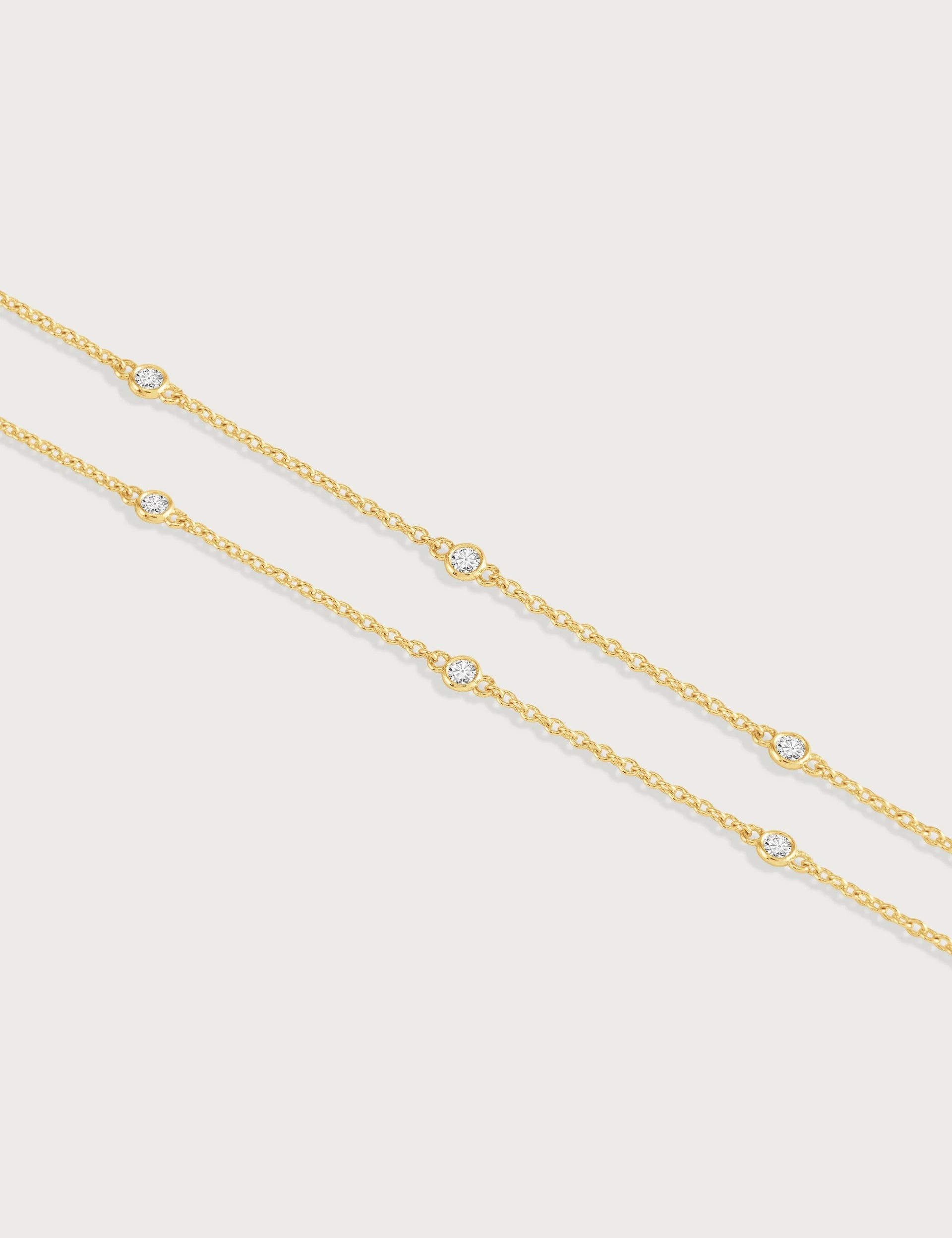 Gold Chain with Crystals