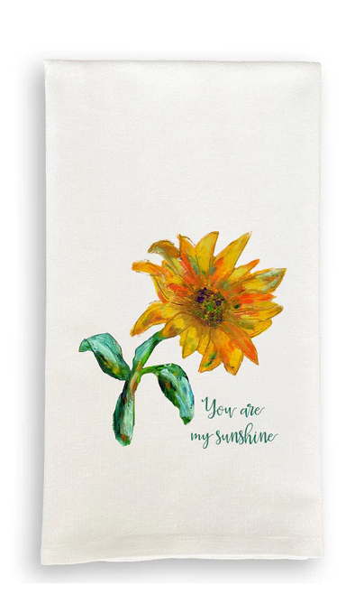 You Are My Sunshine Sunflower Tea Towel