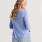 Pullover Round Bottom Sweater | Blueberry
