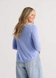 Pullover Round Bottom Sweater | Blueberry