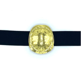Turtle Shell Interchangeable Artisan Belt Buckle in Gold