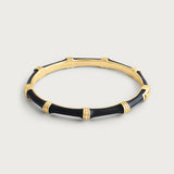 Bamboo Enameled Hinged Bangle