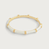Bamboo Enameled Hinged Bangle