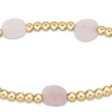 Admire Gold 3mm Bead Bracelet - Pink Opal