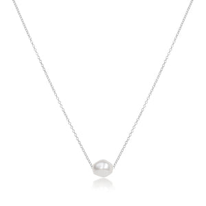 16" Necklace Sterling Admire Pearl