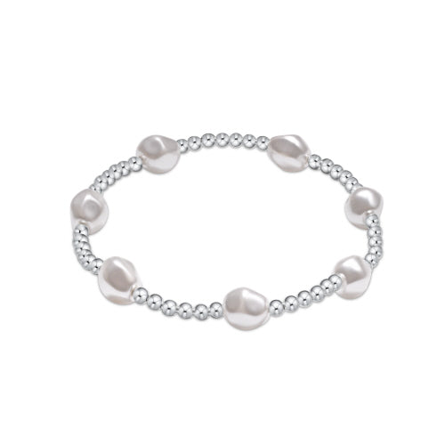 Admire Sterling 3mm Bead Bracelet- Pearl