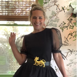 Tibet Tiger Interchangeable Belt Buckle in Gold Finish