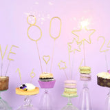 Mini 4" Gold Number Sparkler Wand Card - Singles