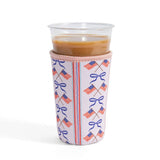 American Flags & Coquette Bows Drink Sleeve