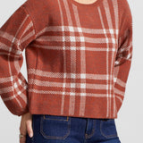 L/S Crew Neck Sweater- Baked Clay