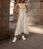 Filomena Linen Dress | Yellow