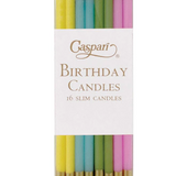 Birthday Slims Candles Mixed Pastels