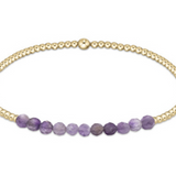 Gold Bliss 2mm Bead Bracelet- Amethyst