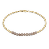 Gold Bliss 2mm Bead Bracelet- Riverstone