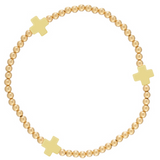 Signature Cross 3mm Gold Bracelet - Canary
