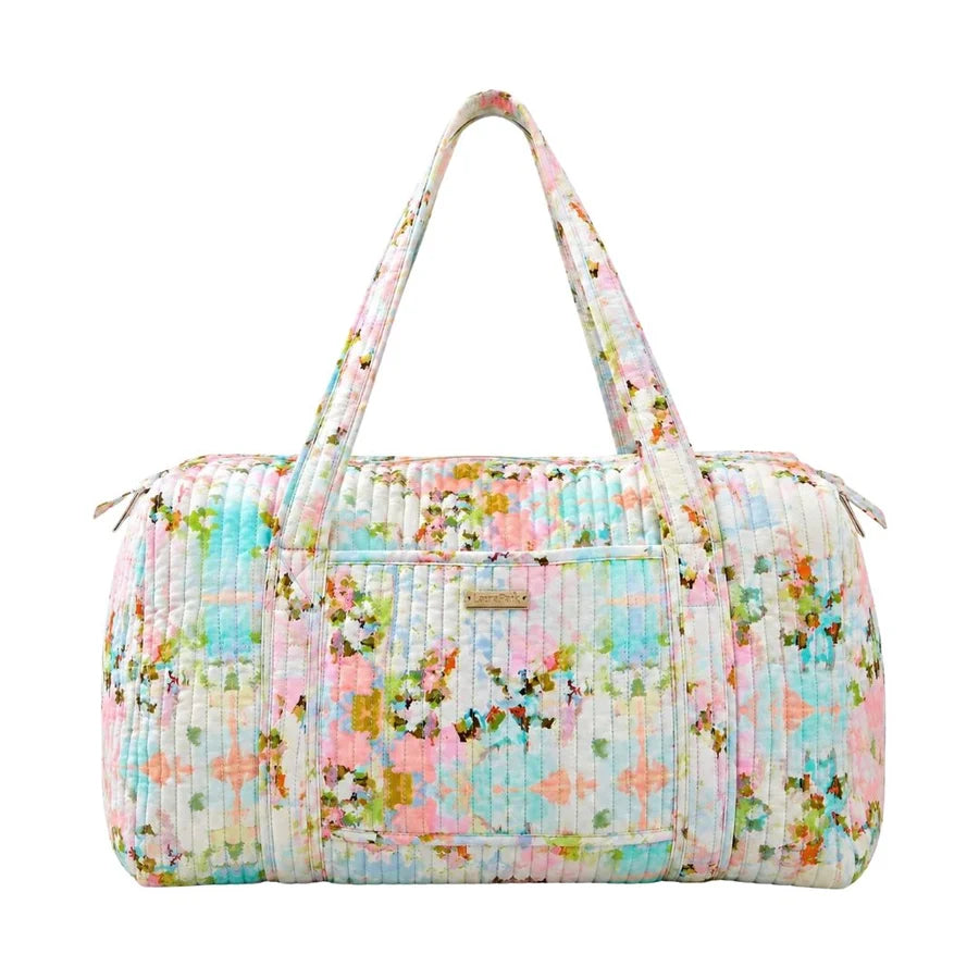 a bag with a floral pattern