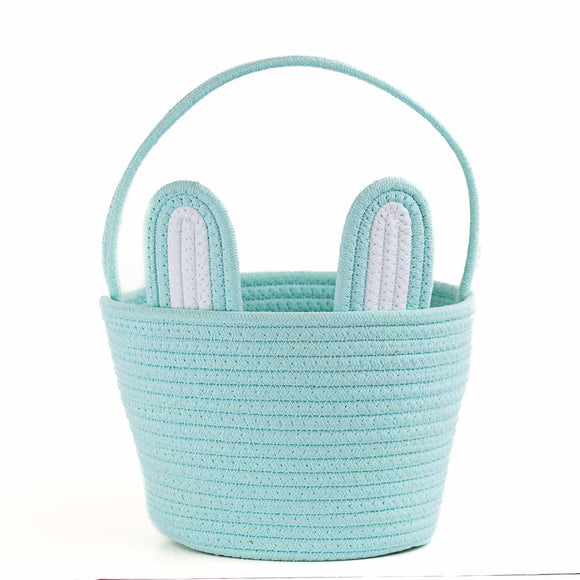 Bunny Ears Easter Basket Blue