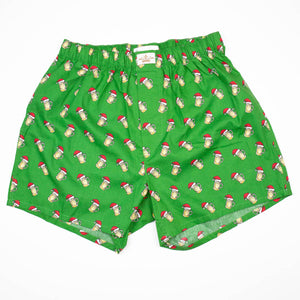 Men's Christmas Beer Cheers Boxers Green/Red/Yellow