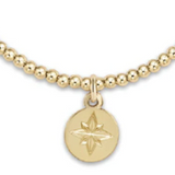Classic Gold 2MM Direction Disc Bracelet Gold