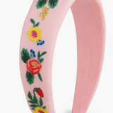 Climbing Roses Embroidered Headband