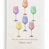 Colorful Wine Glasses Dish Towel