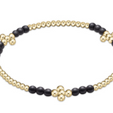 Signature Cross Gold Bliss Pattern 2.5mm Bead Bracelet- Hematite