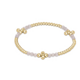 Signature Cross Gold Bliss Pattern 2.5mm Bead Bracelet- Labradorite
