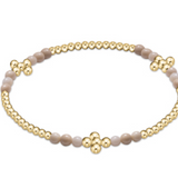 Signature Cross Gold Bliss Pattern 2.5mm Bead Bracelet- Riverstone