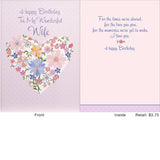 Heart Filled with Flowers Greeting Card