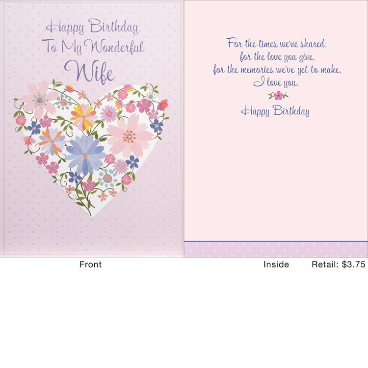 Heart Filled with Flowers Greeting Card
