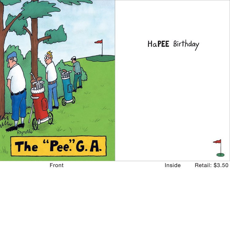 The Pee G A Greeting Card