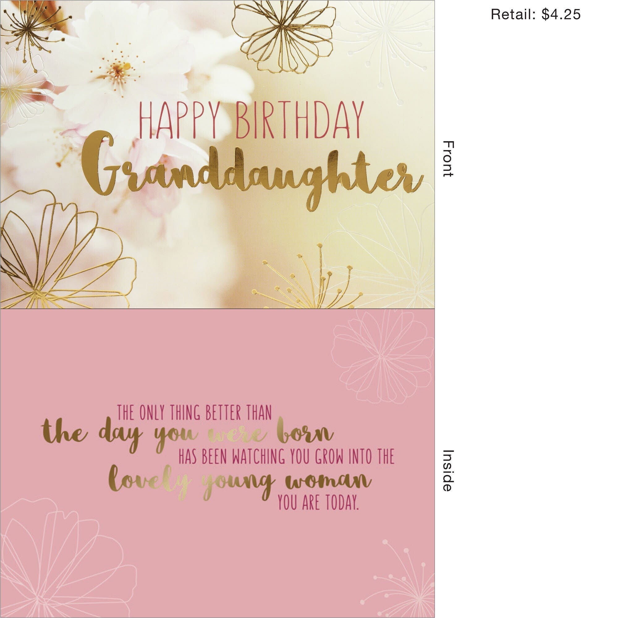 Cherry Blossom Granddaughter Greeting Card