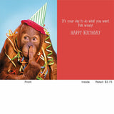 Birthday Orangutan Greeting Card