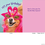 Fabulous Flamingo Dog Greeting Card