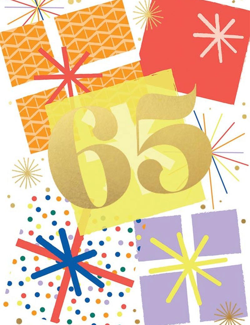65 Gifts Greeting Card