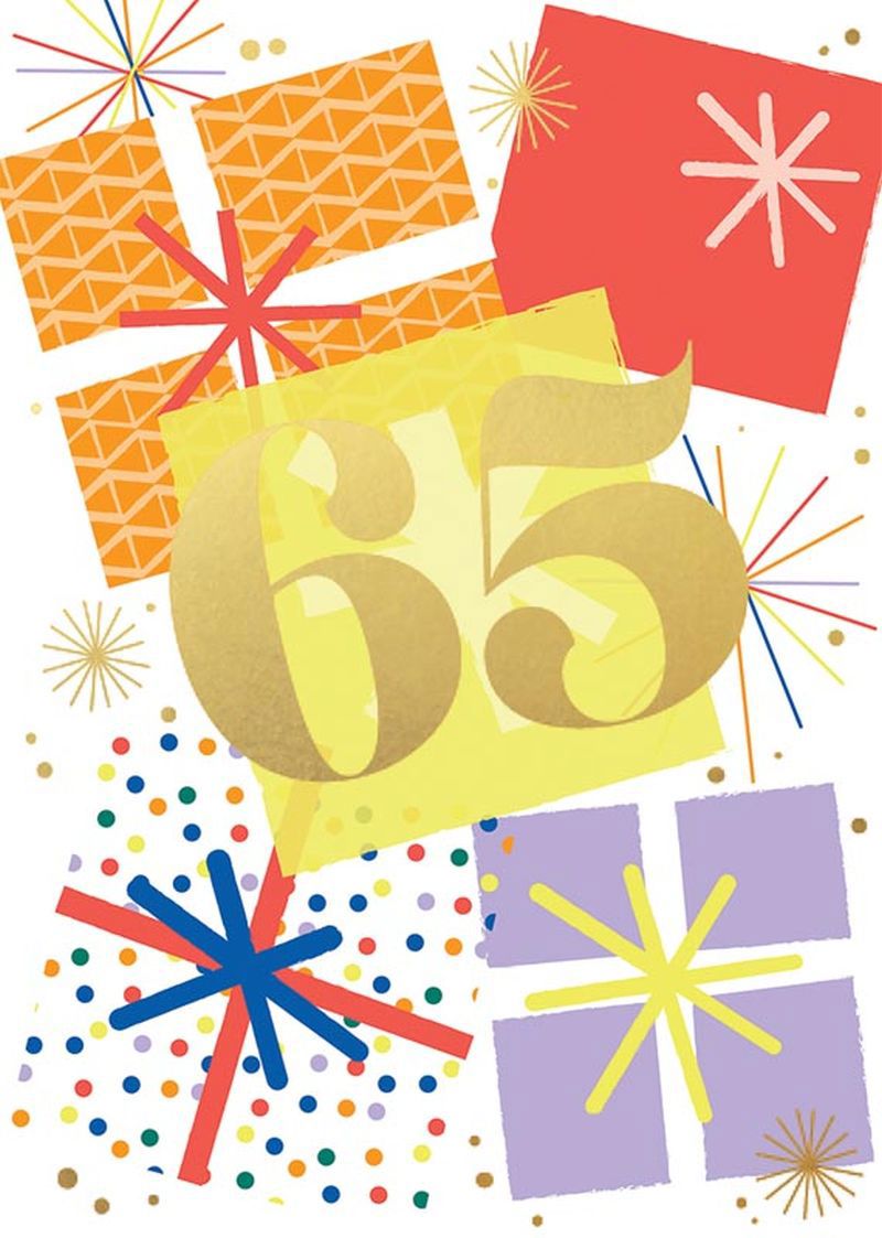 65 Gifts Greeting Card